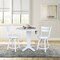 International Concepts 42 in. Solid Wood Dual Drop Leaf Dining Table with 2 Counter Height Stools in White K08-42DPT-23-S800SW2 - alternate 4